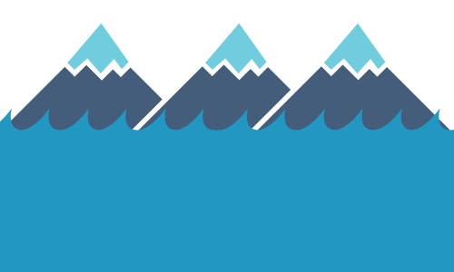 drawing of mountains and water
